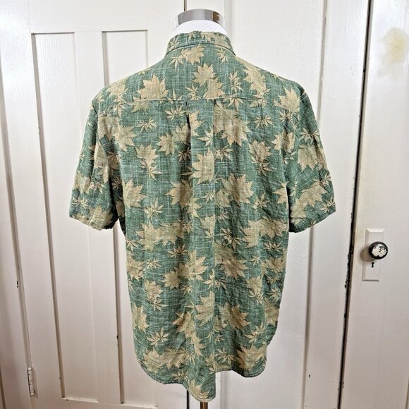 VatPave Hawaiian Aloha Shirt Men's XL  Green Short Sleeve Button Up Vacation - Picture 4 of 6